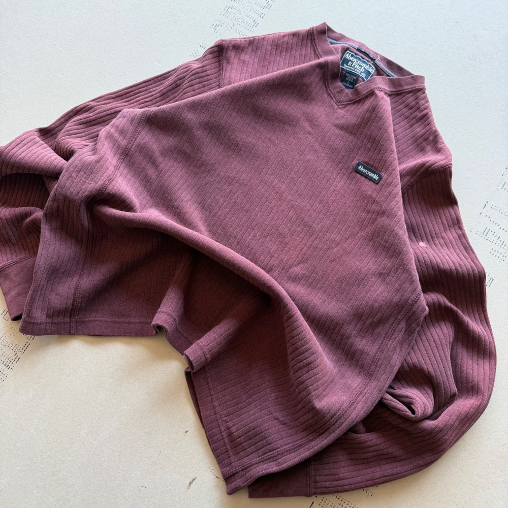 Y2K Abercrombie & Fitch Ribbed Knit Long Sleeve Shirt